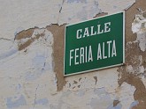 Antiguo Letrero Calle Feria Alta